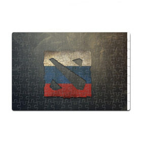 Пазл магнитный 126 элементов с принтом Коврик Dota 2 logo Russia в городе Новоалтайск, полимерный материал с магнитным слоем | 126 деталей, размер изделия —  180*270 мм | dota 2 | russia | для любителей dota 2 в россииlogo | лучшее | россия