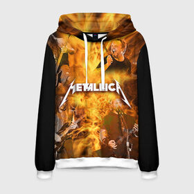 Мужская толстовка 3D с принтом METALLICA в городе Новоалтайск, 100% полиэстер | двухслойный капюшон со шнурком для регулировки, мягкие манжеты на рукавах и по низу толстовки, спереди карман-кенгуру с мягким внутренним слоем. | metallica | rock | металлика | метла | рок