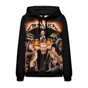 Мужская толстовка 3D с принтом METALLICA в городе Новоалтайск, 100% полиэстер | двухслойный капюшон со шнурком для регулировки, мягкие манжеты на рукавах и по низу толстовки, спереди карман-кенгуру с мягким внутренним слоем. | металлика