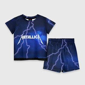 Детский костюм с шортами 3D с принтом METALLICA в городе Новоалтайск,  |  | Тематика изображения на принте: metallica | rock | металлика | рок