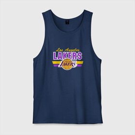 Мужская майка хлопок с принтом Los Angeles Lakers в городе Новоалтайск, 100% хлопок |  | basketball | lakers | баскетболл | лос анджелес | нба