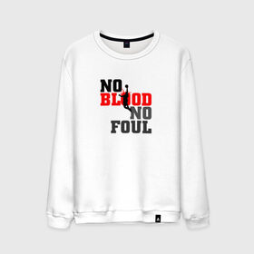 Мужской свитшот хлопок с принтом No blood no foul Basketball в городе Новоалтайск, 100% хлопок |  | basketball | баскетбол | мяч | силуэт | спортсмен
