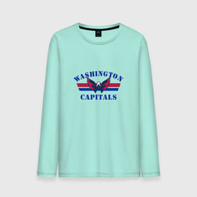 Мужской лонгслив хлопок с принтом Washington Capitals WC в городе Новоалтайск, 100% хлопок |  | capitals | ovechkin | washington | вашингтон | овечкин