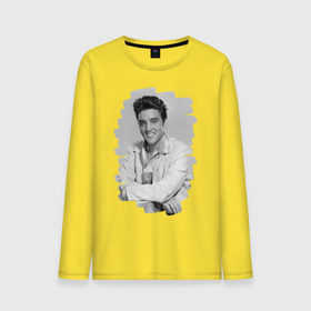 Мужской лонгслив хлопок с принтом Elvis Presley в городе Новоалтайск, 100% хлопок |  | elvis presley | король | рок н ролл | элвис пресли
