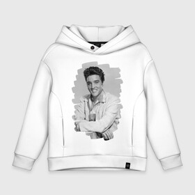 Детское худи Oversize хлопок с принтом Elvis Presley в городе Новоалтайск, френч-терри — 70% хлопок, 30% полиэстер. Мягкий теплый начес внутри —100% хлопок | боковые карманы, эластичные манжеты и нижняя кромка, капюшон на магнитной кнопке | Тематика изображения на принте: elvis presley | король | рок н ролл | элвис пресли