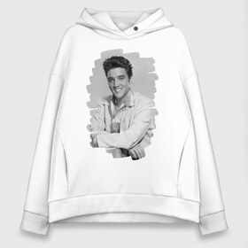 Женское худи Oversize хлопок с принтом Elvis Presley в городе Новоалтайск, френч-терри — 70% хлопок, 30% полиэстер. Мягкий теплый начес внутри —100% хлопок | боковые карманы, эластичные манжеты и нижняя кромка, капюшон на магнитной кнопке | elvis presley | король | рок н ролл | элвис пресли