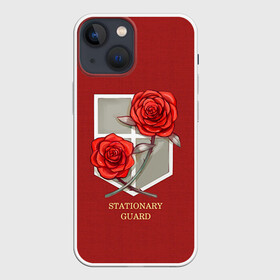 Чехол для iPhone 13 mini с принтом Стационарная гвардия в городе Новоалтайск,  |  | attack on titan | атака титанов | вторжение титанов | эблема