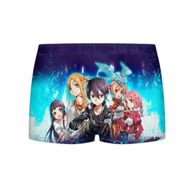 Мужские трусы 3D с принтом Sword Art Online в городе Новоалтайск, 50% хлопок, 50% полиэстер | классическая посадка, на поясе мягкая тканевая резинка | sao | sword art online | асуна | игра | кирито | меч онлайн | сворд арт | сворд арт онлайн