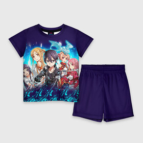 Детский костюм с шортами 3D с принтом Sword Art Online в городе Новоалтайск,  |  | Тематика изображения на принте: sao | sword art online | асуна | игра | кирито | меч онлайн | сворд арт | сворд арт онлайн