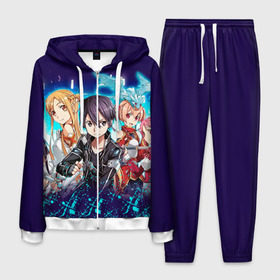 Мужской костюм 3D с принтом Sword Art Online в городе Новоалтайск, 100% полиэстер | Манжеты и пояс оформлены тканевой резинкой, двухслойный капюшон со шнурком для регулировки, карманы спереди | sao | sword art online | асуна | игра | кирито | меч онлайн | сворд арт | сворд арт онлайн