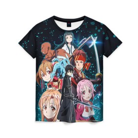 Женская футболка 3D Sword Art Online: в городе Новоалтайск, 100% полиэфир ( синтетическое хлопкоподобное полотно) | прямой крой, круглый вырез горловины, длина до линии бедер | sao | sword art online | асуна | игра | кирито | меч онлайн | сворд арт | сворд арт онлайн