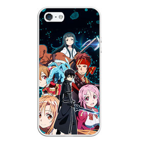 Чехол для iPhone 5/5S матовый с принтом Sword Art Online в городе Новоалтайск, Силикон | Область печати: задняя сторона чехла, без боковых панелей | Тематика изображения на принте: sao | sword art online | асуна | игра | кирито | меч онлайн | сворд арт | сворд арт онлайн
