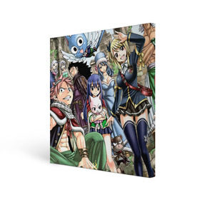 Холст квадратный с принтом Fairy tail в городе Новоалтайск, 100% ПВХ |  | anime | fairy tail | аниме | фейри тейл | хвост феи