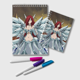 Блокнот с принтом Fairy tail в городе Новоалтайск, 100% бумага | 48 листов, плотность листов — 60 г/м2, плотность картонной обложки — 250 г/м2. Листы скреплены удобной пружинной спиралью. Цвет линий — светло-серый
 | anime | fairy tail | аниме | фейри тейл | хвост феи