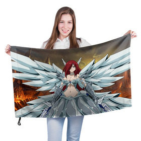 Флаг 3D с принтом Fairy tail в городе Новоалтайск, 100% полиэстер | плотность ткани — 95 г/м2, размер — 67 х 109 см. Принт наносится с одной стороны | anime | fairy tail | аниме | фейри тейл | хвост феи