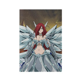 Обложка для паспорта матовая кожа с принтом Fairy tail в городе Новоалтайск, натуральная матовая кожа | размер 19,3 х 13,7 см; прозрачные пластиковые крепления | anime | fairy tail | аниме | фейри тейл | хвост феи