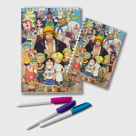 Блокнот с принтом One Piece в городе Новоалтайск, 100% бумага | 48 листов, плотность листов — 60 г/м2, плотность картонной обложки — 250 г/м2. Листы скреплены удобной пружинной спиралью. Цвет линий — светло-серый
 | Тематика изображения на принте: anime | one piece | аниме | ван пис