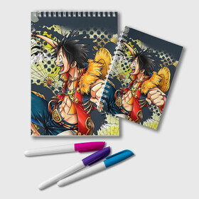 Блокнот с принтом One Piece в городе Новоалтайск, 100% бумага | 48 листов, плотность листов — 60 г/м2, плотность картонной обложки — 250 г/м2. Листы скреплены удобной пружинной спиралью. Цвет линий — светло-серый
 | Тематика изображения на принте: anime | one piece | аниме | ван пис