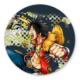 Коврик круглый с принтом One Piece в городе Новоалтайск, резина и полиэстер | круглая форма, изображение наносится на всю лицевую часть | Тематика изображения на принте: anime | one piece | аниме | ван пис