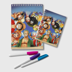 Блокнот с принтом One Piece в городе Новоалтайск, 100% бумага | 48 листов, плотность листов — 60 г/м2, плотность картонной обложки — 250 г/м2. Листы скреплены удобной пружинной спиралью. Цвет линий — светло-серый
 | Тематика изображения на принте: anime | one piece | аниме | ван пис