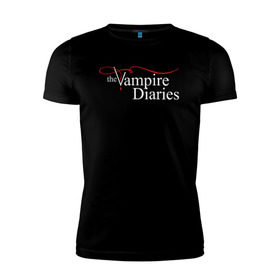 Мужская футболка премиум с принтом The Vampire Diaries в городе Новоалтайск, 92% хлопок, 8% лайкра | приталенный силуэт, круглый вырез ворота, длина до линии бедра, короткий рукав | Тематика изображения на принте: the vampire diaries дневники вампира кровь