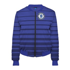 Женский бомбер 3D с принтом Chelsea Drogba в городе Новоалтайск, 100% полиэстер | застегивается на молнию, по бокам два кармана без застежек, мягкие манжеты, по низу бомбера и на воротнике — эластичная резинка | chelsea | drogba | football | фк | футбол | челси