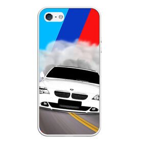 Чехол для iPhone 5/5S матовый с принтом BMW в городе Новоалтайск, Силикон | Область печати: задняя сторона чехла, без боковых панелей | bmw | m | бмв