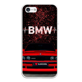 Чехол для iPhone 5/5S матовый с принтом BMW в городе Новоалтайск, Силикон | Область печати: задняя сторона чехла, без боковых панелей | bmw | oldschool | бмв