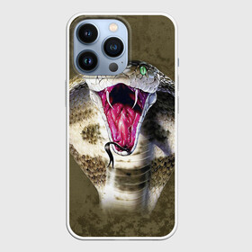 Чехол для iPhone 13 Pro с принтом Кобра в городе Новоалтайск,  |  | Тематика изображения на принте: змея | зубы | кобра