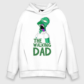 Мужское худи Oversize хлопок с принтом The walking dad в городе Новоалтайск, френч-терри — 70% хлопок, 30% полиэстер. Мягкий теплый начес внутри —100% хлопок | боковые карманы, эластичные манжеты и нижняя кромка, капюшон на магнитной кнопке | 