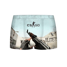 Мужские трусы 3D с принтом Counter Strike в городе Новоалтайск, 50% хлопок, 50% полиэстер | классическая посадка, на поясе мягкая тканевая резинка | counter | counter strike | cs go | csgo | strike | игры | контр | контр страйк | страйк