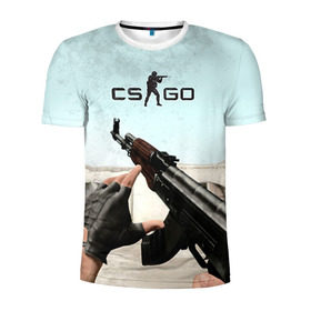 Мужская футболка 3D спортивная с принтом Counter Strike в городе Новоалтайск, 100% полиэстер с улучшенными характеристиками | приталенный силуэт, круглая горловина, широкие плечи, сужается к линии бедра | counter | counter strike | cs go | csgo | strike | игры | контр | контр страйк | страйк
