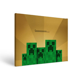 Холст прямоугольный с принтом Minecraft в городе Новоалтайск, 100% ПВХ |  | крипер