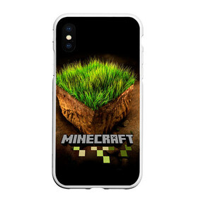 Чехол для iPhone XS Max матовый с принтом Minecraft в городе Новоалтайск, Силикон | Область печати: задняя сторона чехла, без боковых панелей | крипер