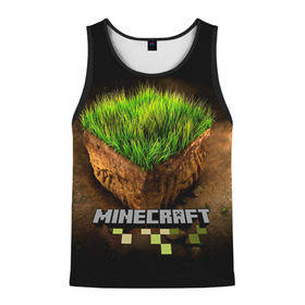 Мужская майка 3D с принтом Minecraft в городе Новоалтайск, 100% полиэстер | круглая горловина, приталенный силуэт, длина до линии бедра. Пройма и горловина окантованы тонкой бейкой | Тематика изображения на принте: крипер