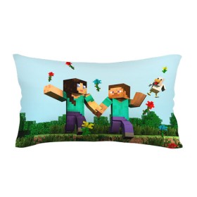 Подушка 3D антистресс с принтом Minecraft в городе Новоалтайск, наволочка — 100% полиэстер, наполнитель — вспененный полистирол | состоит из подушки и наволочки на молнии | Тематика изображения на принте: крипер