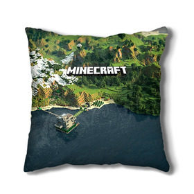 Подушка 3D с принтом Minecraft в городе Новоалтайск, наволочка – 100% полиэстер, наполнитель – холлофайбер (легкий наполнитель, не вызывает аллергию). | состоит из подушки и наволочки. Наволочка на молнии, легко снимается для стирки | крипер