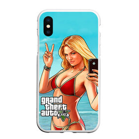 Чехол для iPhone XS Max матовый с принтом GTA в городе Новоалтайск, Силикон | Область печати: задняя сторона чехла, без боковых панелей | auto | five | grand | gta | theft | гта