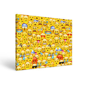 Холст прямоугольный с принтом Emoji в городе Новоалтайск, 100% ПВХ |  | emoji | смайлы | эмоджи