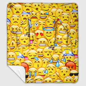 Плед с рукавами с принтом Emoji в городе Новоалтайск, 100% полиэстер | Закругленные углы, все края обработаны. Ткань не мнется и не растягивается. Размер 170*145 | Тематика изображения на принте: emoji | смайлы | эмоджи