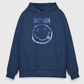 Мужское худи Oversize хлопок с принтом Nirvana sky в городе Новоалтайск, френч-терри — 70% хлопок, 30% полиэстер. Мягкий теплый начес внутри —100% хлопок | боковые карманы, эластичные манжеты и нижняя кромка, капюшон на магнитной кнопке | cobain | kurt | nirvana | кобейн | курт | нирвана