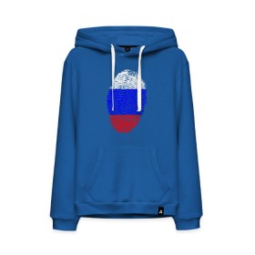 Мужская толстовка хлопок с принтом Отпечаток Россия в городе Новоалтайск, френч-терри, мягкий теплый начес внутри (100% хлопок) | карман-кенгуру, эластичные манжеты и нижняя кромка, капюшон с подкладом и шнурком | лайк | отпечаток пальца | палец | россия | рука | триколор | флаг