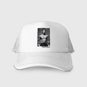 Кепка тракер с сеткой с принтом Мэнни Пакиао (Manny Pacquiao) в городе Новоалтайск, трикотажное полотно; задняя часть — сетка | длинный козырек, универсальный размер, пластиковая застежка | manny pacquiao | бокс | мэнни пакиао | чемпион