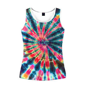 Женская майка 3D с принтом Tie dye в городе Новоалтайск, 100% полиэстер | круглая горловина, прямой силуэт, длина до линии бедра | tie dye
