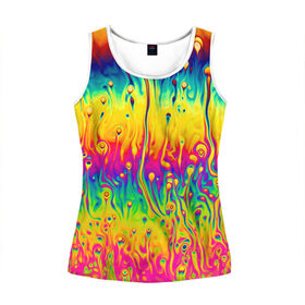 Женская майка 3D с принтом Tie dye в городе Новоалтайск, 100% полиэстер | круглая горловина, прямой силуэт, длина до линии бедра | tie dye