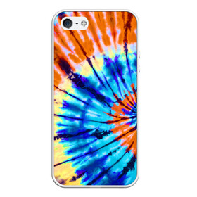 Чехол для iPhone 5/5S матовый с принтом Tie dye в городе Новоалтайск, Силикон | Область печати: задняя сторона чехла, без боковых панелей | Тематика изображения на принте: tie dye