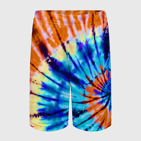 Детские спортивные шорты 3D с принтом Tie dye в городе Новоалтайск,  100% полиэстер
 | пояс оформлен широкой мягкой резинкой, ткань тянется
 | Тематика изображения на принте: tie dye