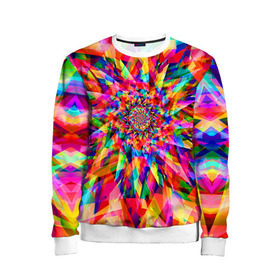 Детский свитшот 3D с принтом Tie dye в городе Новоалтайск, 100% полиэстер | свободная посадка, прямой крой, мягкая тканевая резинка на рукавах и понизу свитшота | Тематика изображения на принте: орнамент | узор