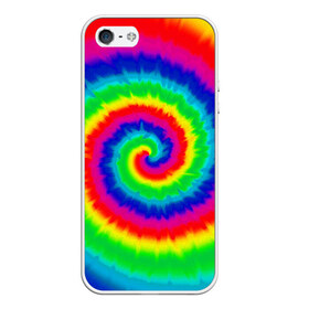 Чехол для iPhone 5/5S матовый с принтом Tie dye в городе Новоалтайск, Силикон | Область печати: задняя сторона чехла, без боковых панелей | Тематика изображения на принте: tie dye