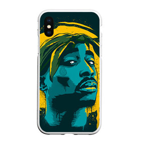 Чехол для iPhone XS Max матовый с принтом 2pac в городе Новоалтайск, Силикон | Область печати: задняя сторона чехла, без боковых панелей | хип хоп